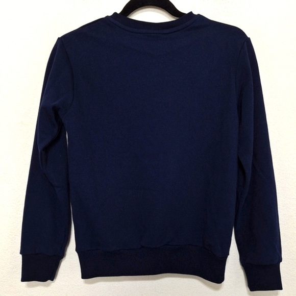 Spring & Gege Boys Dark Blue Gorpcore Long Sleeve Crew Neck Sweatshirt Size L - Picture 4 of 9